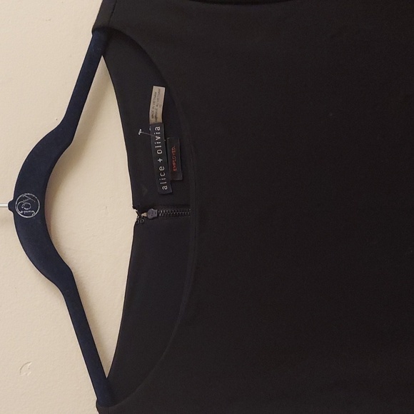 ALICE + OLIVIA Employed Black Fit and Flare Long Sleeve Bateau Neckline … - Picture 3 of 11